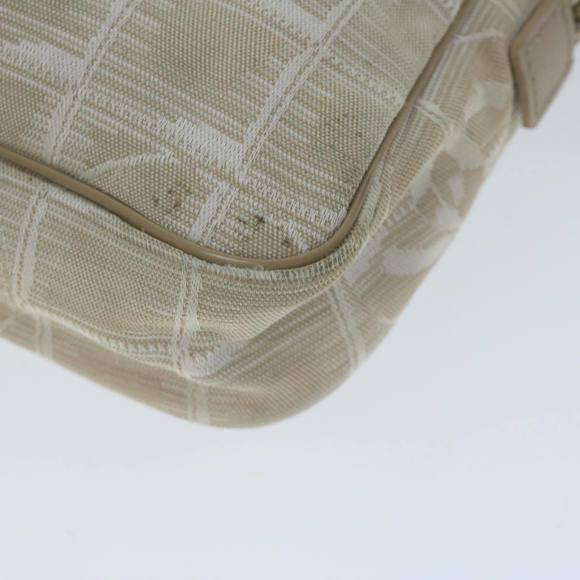 CHANEL New Travel Line Shoulder Bag Nylon Beige CC Auth ki4086 - Picture 9 of 16